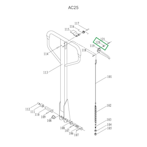 Ролик рычага управления режимом работы для гидравлических тележек JC20 по ценам производителя в Москве с доставкой по всей России