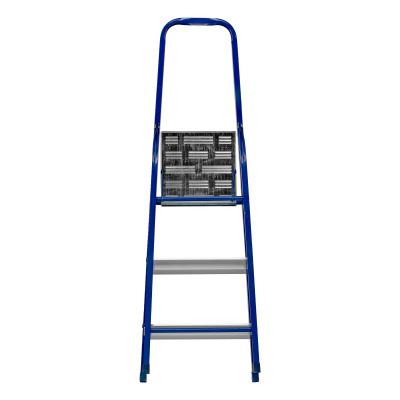 Стремянка, 3 ступени, стальной профиль, алюминиевые ступени Сибртех по ценам производителя в Москве с доставкой по всей России