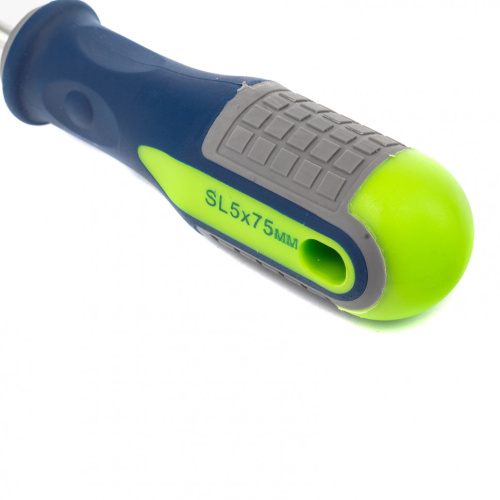 Отвертка, SL5 х 75 мм, CrV, трехкомпонентная рукоятка Сибртех по ценам производителя в Москве с доставкой по всей России