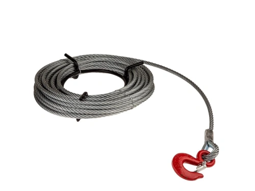 Трос стальной канат для лебёдки 500кг диаметр 6 мм длина 40 м с крюком купить в Москве с доставкой по всей России | ProtosMarket.ru