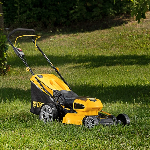 Газонокосилка аккумуляторная бесщеточная RLM450-36, Li-ion, 36 В, 4 Ач, 450 мм, травосборник 40 л Denzel по ценам производителя в Москве с доставкой по всей России