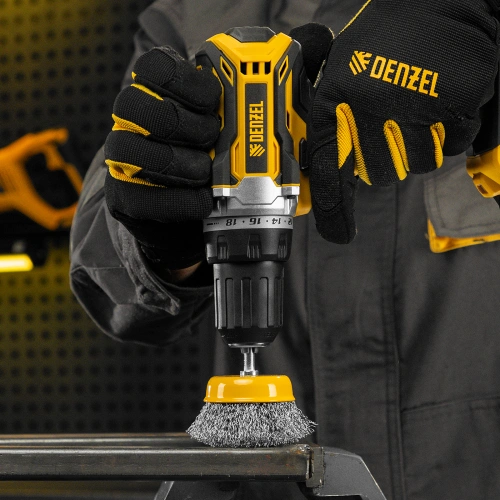 Щетка для дрели, 75 мм, Чашка, со шпилькой, нержавеющая витая проволока Denzel по ценам производителя в Москве с доставкой по всей России