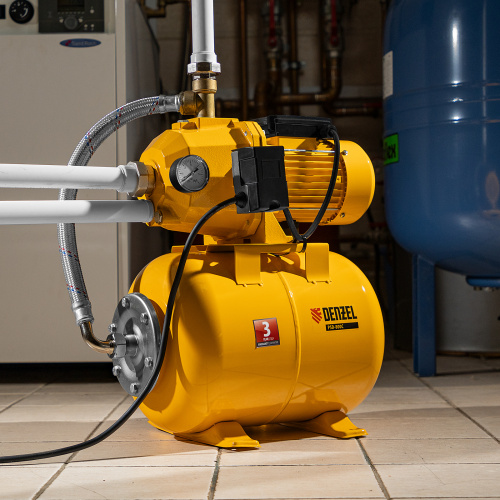 Насосная станция эжекторная PSD800C, 800 Вт, 2400 л/ч, ресивер 24 л, всасывание 20 м Denzel по ценам производителя в Москве с доставкой по всей России