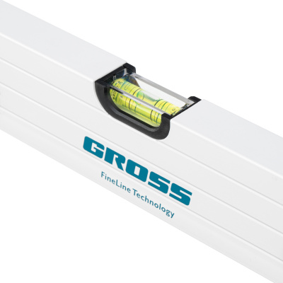 Уровень алюминиевый, 800 мм, усиленный, рукоятки, фрезерованный, 3 глазка, магнитный Gross по ценам производителя в Москве с доставкой по всей России