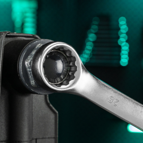 Ключ комбинированный, 28 мм, CrV, матовый хром Stels по ценам производителя в Москве с доставкой по всей России