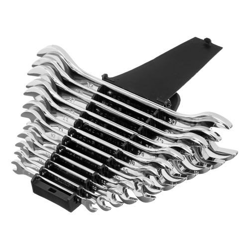 Набор ключей рожковых 12 шт, (6-32мм) CrV, EllipticaL зеркальное хромирование Matrix по ценам производителя в Москве с доставкой по всей России