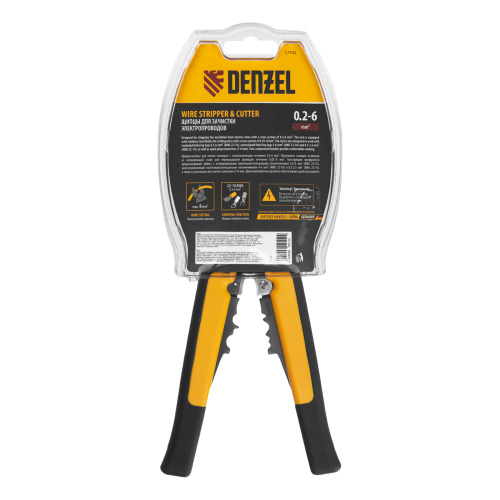 Щипцы для зачистки электропроводов 0,2-6 мм², функция обрезания проводов Denzel по ценам производителя в Москве с доставкой по всей России