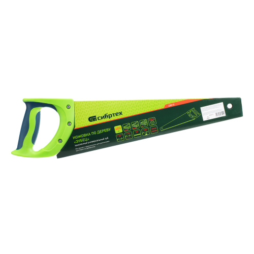 Ножовка по дереву "Зубец", 400 мм, 7-8 TPI, каленый зуб 2D, защитное покрытие, двухкомпонентная рукоятка Сибртех по ценам производителя в Москве с доставкой по всей России