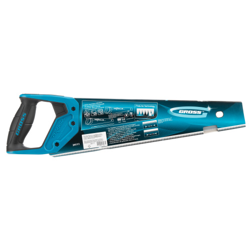 Ножовка по дереву "Piranha", 400 мм, 11-12 TPI, зуб-3D, каленый зуб, тефлоновое покрытие полотна, двухкомпонентная рукоятка Gross по ценам производителя в Москве с доставкой по всей России