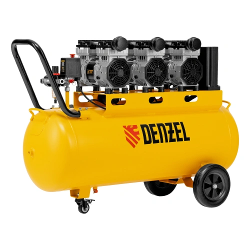 Компрессор безмасляный, малошумный  DLS 2250/100, 2250 Вт, 3x750, 100 л, 410 л/мин блок управления/ Denzel по ценам производителя в Москве с доставкой по всей России