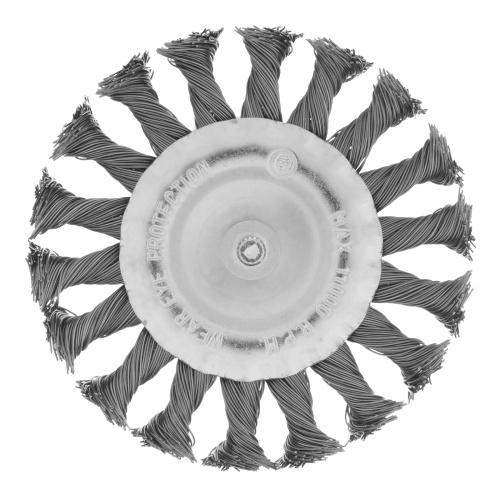 Щетка для дрели, 100 мм, плоская со шпилькой, крученая металлическая проволока Matrix по ценам производителя в Москве с доставкой по всей России