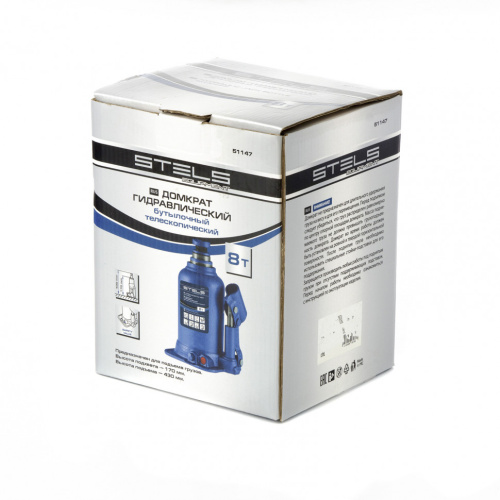 Домкрат гидравлический бутылочный телескопический, 8 т, подъем 170-430 мм Stels по ценам производителя в Москве с доставкой по всей России
