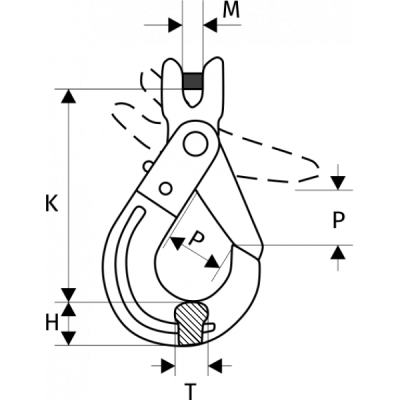 Крюк самозакрывающийся с вилочным сопряжением 3,15 т, размер 10 - 8 по ценам производителя в Москве с доставкой по всей России