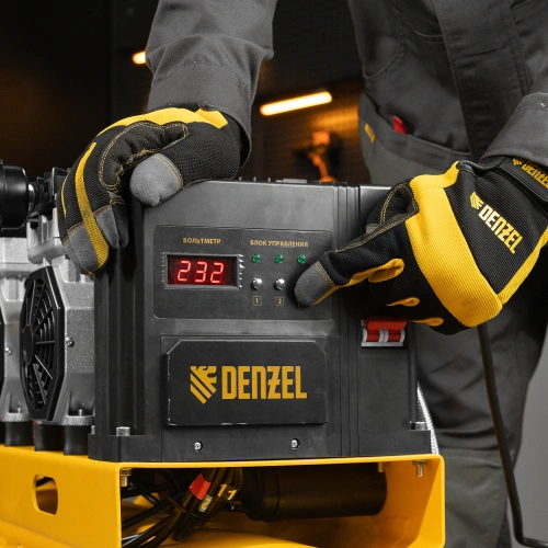 Компрессор безмасляный, малошумный  DLS 2250/100, 2250 Вт, 3x750, 100 л, 410 л/мин блок управления/ Denzel по ценам производителя в Москве с доставкой по всей России