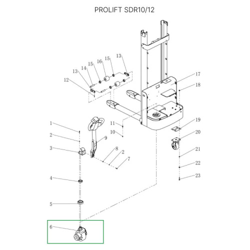 Редуктор ведущего колеса в сборе для штабелеров SDR 1-1,2 т, SDR1635 по ценам производителя в Москве с доставкой по всей России