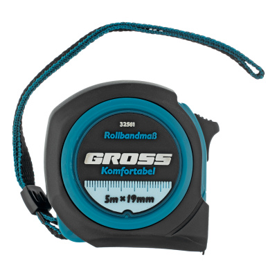 Рулетка Komfortabel 5 м х 19 мм,обрезиненный корпус Gross по ценам производителя в Москве с доставкой по всей России