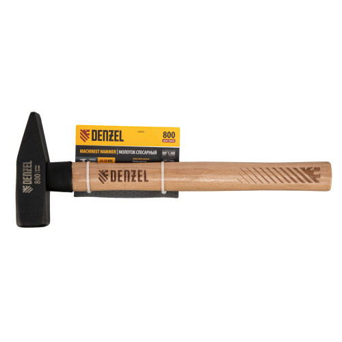 Молоток слесарный, 800 г, кованый квадратный боек, буковая рукоятка Denzel по ценам производителя в Москве с доставкой по всей России