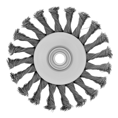 Щетка для УШМ, 125 мм, М14, "тарелка", крученая металлическая проволока Сибртех купить в Москве с доставкой по всей России | ProtosMarket.ru