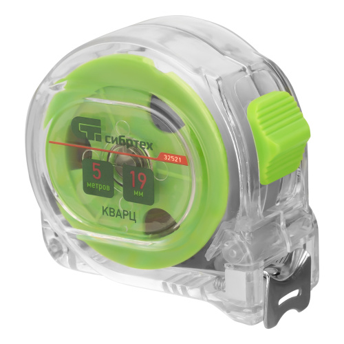 Рулетка Кварц,прозрачный корпус,амортизатор,3 м х 16 мм Сибртех по ценам производителя в Москве с доставкой по всей России