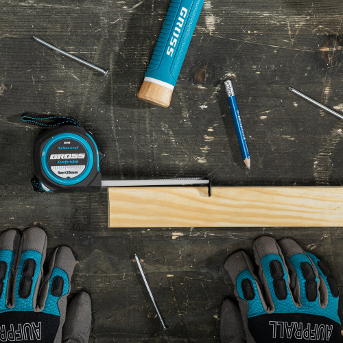 Рулетка Komfortabel 5 м х 25 мм,обрезиненный корпус Gross по ценам производителя в Москве с доставкой по всей России