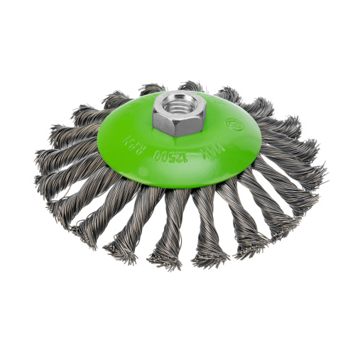 Щетка для УШМ, 125 мм, М14, "тарелка", крученая металлическая проволока Сибртех по ценам производителя в Москве с доставкой по всей России