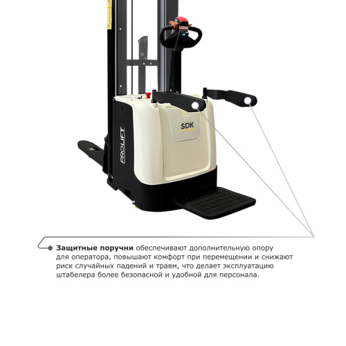Самоходный электроштабелер PROLIFT M2 SDK 1536 li-ion со свободным подъемом по ценам производителя в Москве с доставкой по всей России