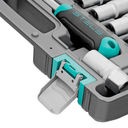 Набор инструментов, 1/2", CrV, пластиковый кейс 60 предметов Stels по ценам производителя в Москве с доставкой по всей России