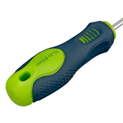 Отвертка, SL3 х 80 мм, CrV, двухкомпонентная рукоятка Сибртех по ценам производителя в Москве с доставкой по всей России