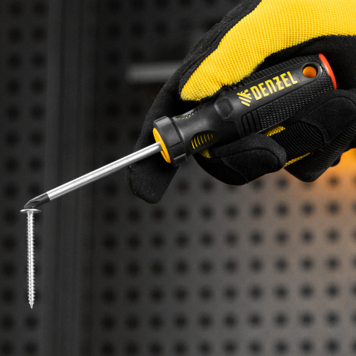 Отвертка, PH1х75 мм, S2, 3к рукоятка Denzel по ценам производителя в Москве с доставкой по всей России