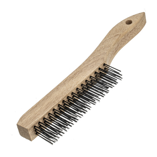 Щетка зачистная трехрядная, закаленная прямая проволока с деревянной ручкой Сибртех по ценам производителя в Москве с доставкой по всей России