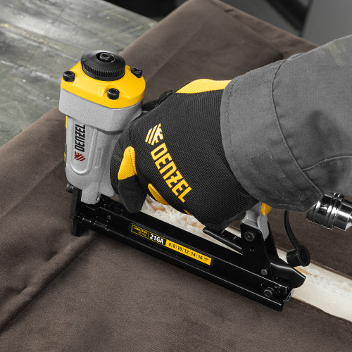 Степлер пневматический PS8016 для прямоугольных скоб 21GA от 6 до 16 мм Denzel по ценам производителя в Москве с доставкой по всей России