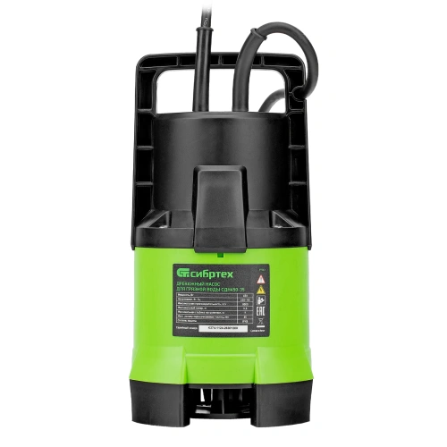 Дренажный насос для грязной воды СДН450-35, 450 Вт, напор 5.5 м, 8000 л/ч Сибртех по ценам производителя в Москве с доставкой по всей России