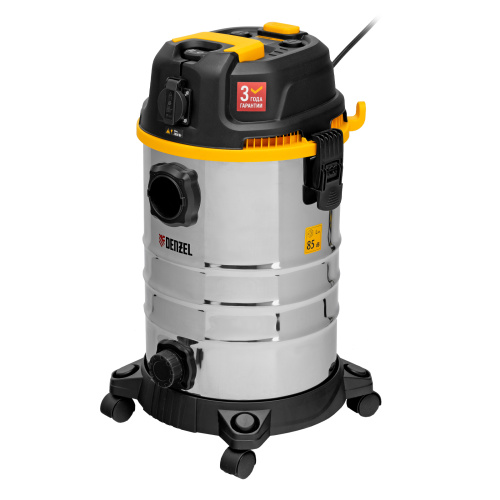 Пылесос строительный RVC30, 1400 Вт, бак 30 л, шланг 3 м, розетка с автосинхр. Denzel купить в Москве с доставкой по всей России | ProtosMarket.ru