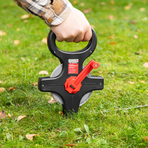 Рулетка геодезическая, 50 м х 12,5 мм, металлическая лента, открытый корпус Matrix по ценам производителя в Москве с доставкой по всей России