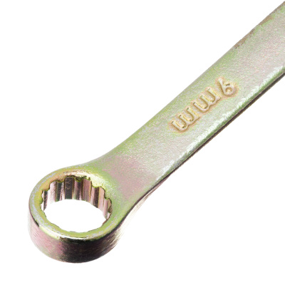 Ключ комбинированный, 9 мм, желтый цинк Сибртех по ценам производителя в Москве с доставкой по всей России