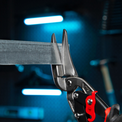 Ножницы по металлу "Piranha", 270 мм, прямой и левый проходной рез, сталь СrMo, двухкомпонентные рукоятки Gross по ценам производителя в Москве с доставкой по всей России