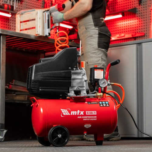 Компрессор воздушный DC1500L/24, 1,5 кВт, 24 л, 210 л/мин MTX по ценам производителя в Москве с доставкой по всей России