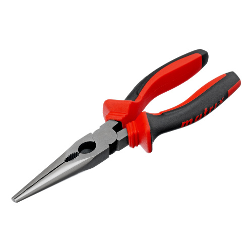 Длинногубцы прямые, 200 мм, хром-ванадий, двухкомпонентные рукоятки Matrix по ценам производителя в Москве с доставкой по всей России