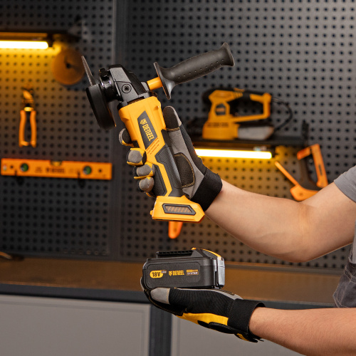 Машина углошлифовальная аккумуляторная бесщет. BLG-IB-18-125-0, Li-ion, 18 В Denzel по ценам производителя в Москве с доставкой по всей России