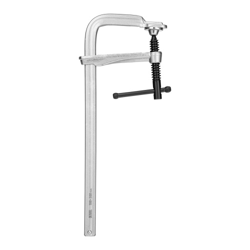 Струбцина F-образная, 100x300мм, кованая Denzel по ценам производителя в Москве с доставкой по всей России