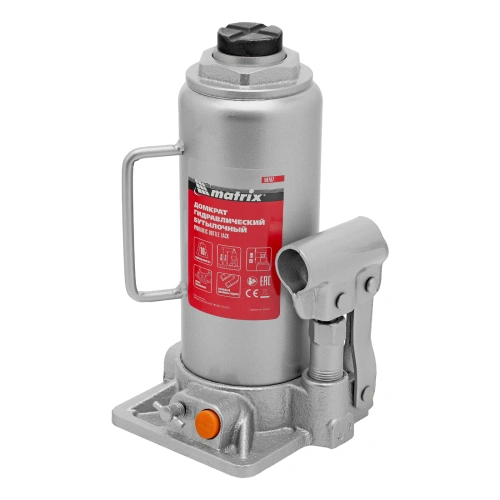 Домкрат гидравлический бутылочный, 10 т, h подъема 230-460 мм Matrix по ценам производителя в Москве с доставкой по всей России