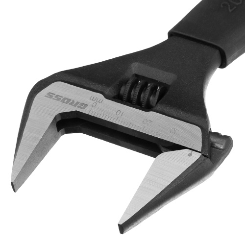 Ключ разводной, 200 мм, CrV, тонкие губки, защитные насадки Gross по ценам производителя в Москве с доставкой по всей России