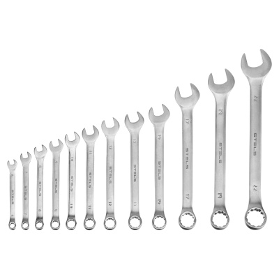 Набор ключей комбинированных 6-22 мм, 12 шт, CrV, матовый хром Stels по ценам производителя в Москве с доставкой по всей России