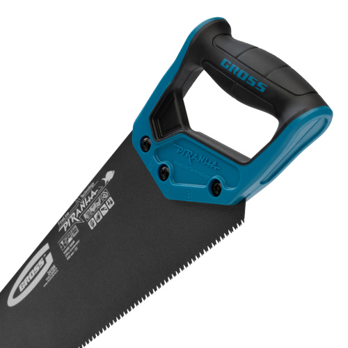 Ножовка по дереву "Piranha", 550 мм, 11-12 TPI, зуб-3D, каленый зуб, тефлоновое покрытие полотна, двухкомпонентная рукоятка Gross по ценам производителя в Москве с доставкой по всей России