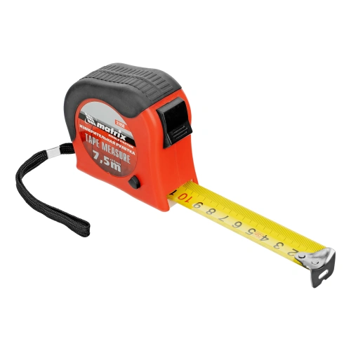 Рулетка Double fixation,7,5 м х 25 мм,обрезиненный корпус,двойная плавная фиксация Matrix по ценам производителя в Москве с доставкой по всей России