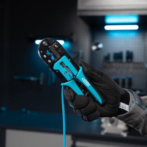 Клещи для обжима телефонных и компьютерных клемм RJ-45, 6P, 8P и RJ-11/12, 6P, 8P Gross по ценам производителя в Москве с доставкой по всей России