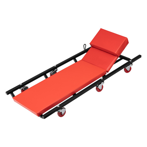 Лежак ремонтный на шести колесах, 1030 х 440 х 120 мм, поднимающийся подголовник Matrix по ценам производителя в Москве с доставкой по всей России