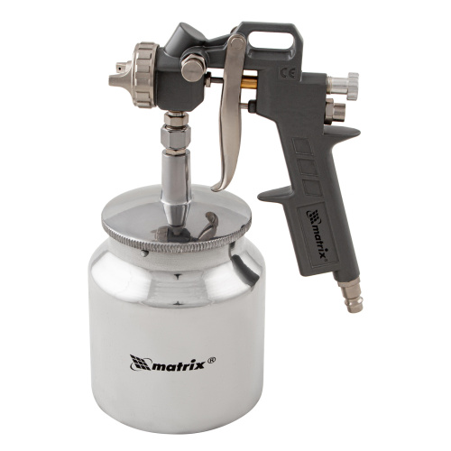 Краскораспылитель пневматический с нижним бачком V 0.75 л, сопло D 1.2, 1.5 и 1.8 мм Matrix по ценам производителя в Москве с доставкой по всей России