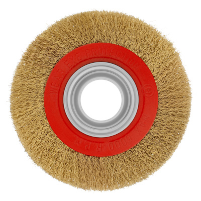 Щетка для точила, 150 мм, посадка 32 мм, плоская, латунированная витая проволока Matrix по ценам производителя в Москве с доставкой по всей России