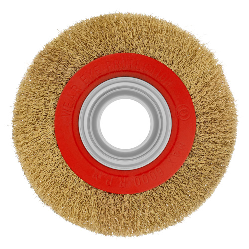 Щетка для точила, 150 мм, посадка 32 мм, плоская, латунированная витая проволока Matrix по ценам производителя в Москве с доставкой по всей России